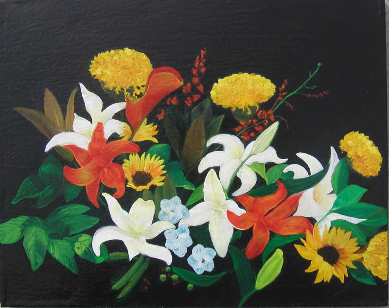 Petals Every Which Way, 16" x 20" — Oil on Linen
