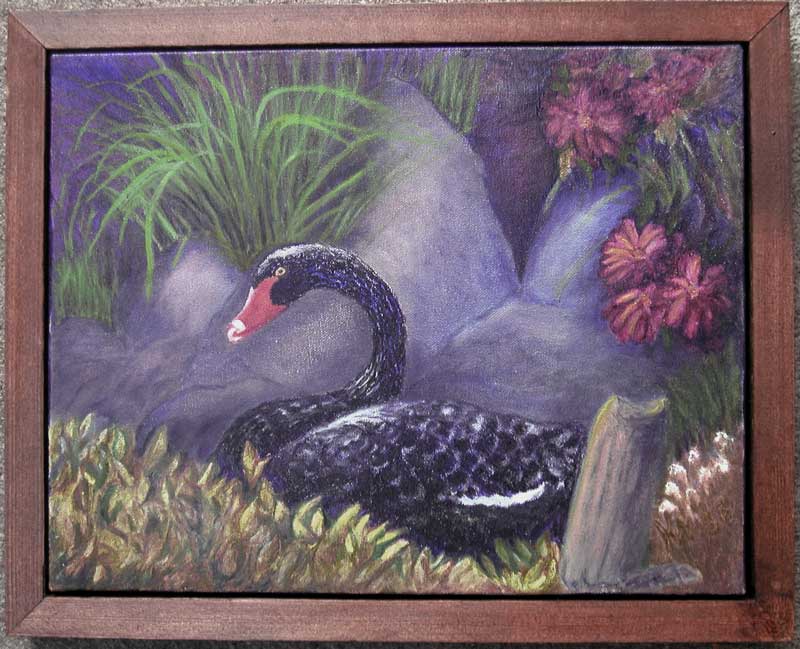 Swan Tucked In, 11" x 14" — Oil on Canvas, 2005 — NFS