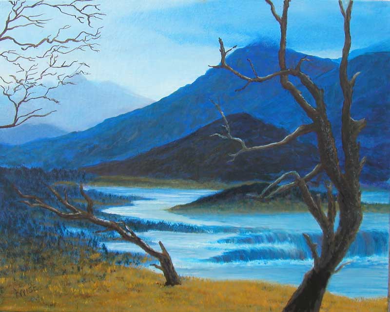 Tierra del Fuego, 16" x 20" — Oil on Linen, Framed